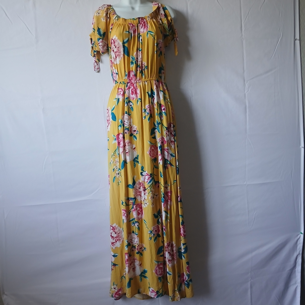 Band of Gypsies Yellow Flutter Sleeve Sundress